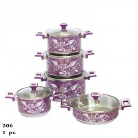 استیل، سیلا، سرویس قابلمه 10 پارچه طرحدار لارا murdum206