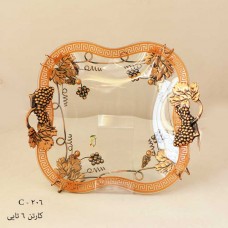 برونز مسی میوه خوری دسته دار طرح ورساچه