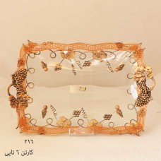 برونز مسی میوه خوری دسته دار طرح ورساچه