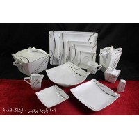چینی پردیس کاشان لمونژ طلایی سرویس 106 پارچه