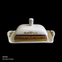 چینی تقدیس لمونژ طلایی کره خوری درب دار گرد