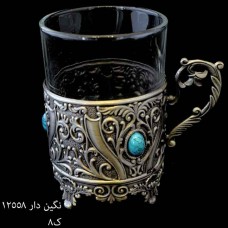 فنجان پیوتر نگین دار 